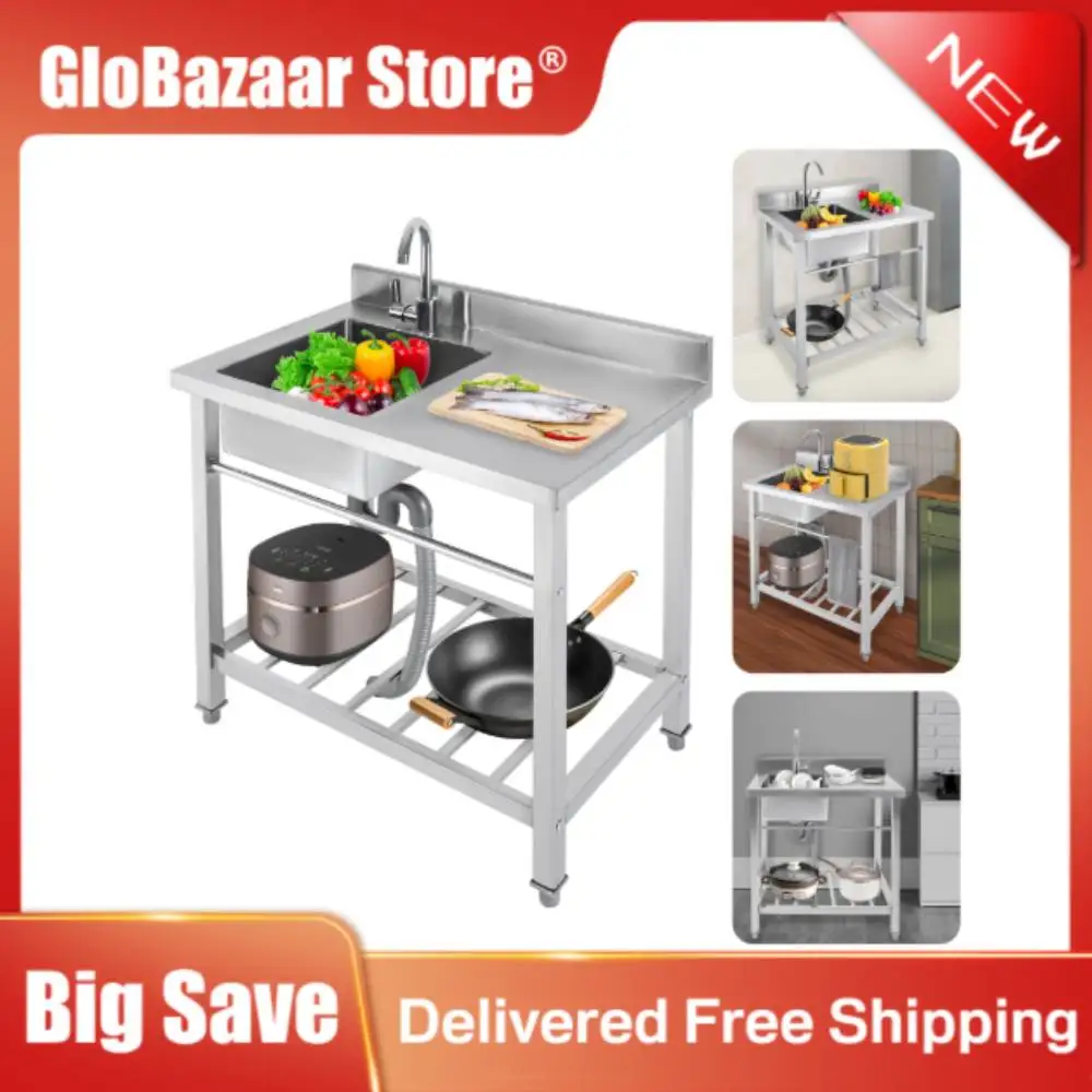 Einzelne Schüssel-Küchenspüle, kommerzielle Restaurantspüle, freistehende Küchenspüle für Küchen, Wäschezimmer, Bars, Restaurant