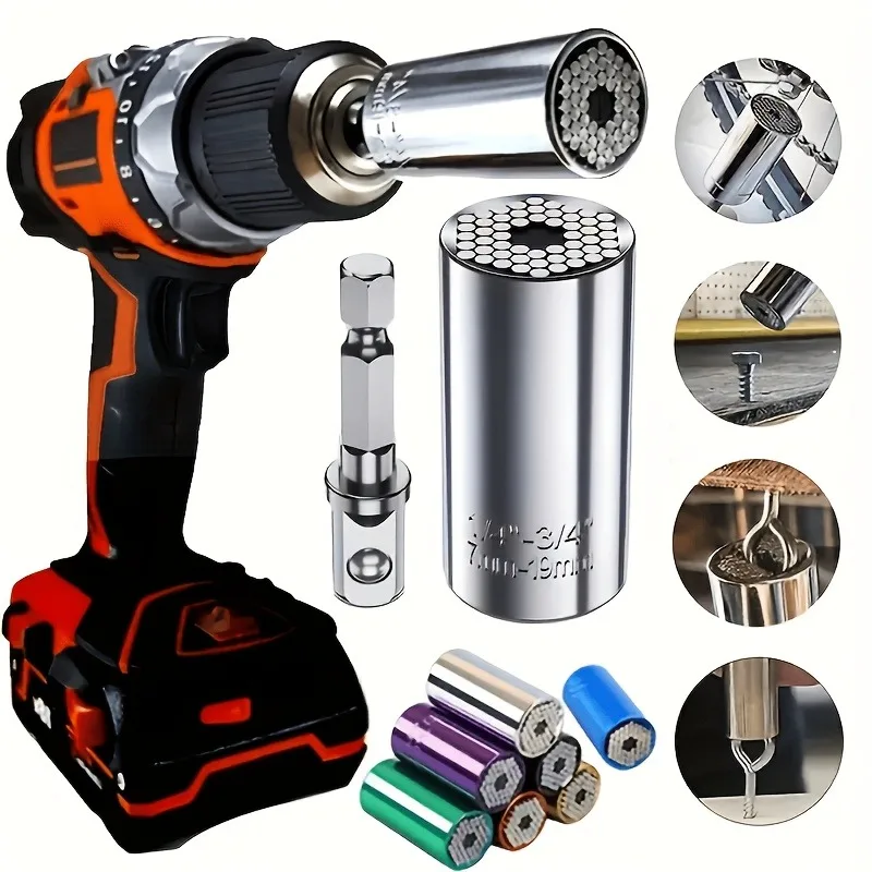 

Universal socket head multi-functional hand drill ratchet wrench External hex wrench Auto repair tool manual set magic