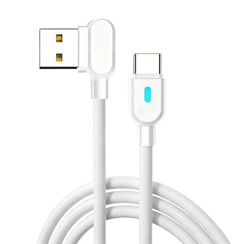 U55C High Performances Type C Chargers Cable 120W Fast Charging Cord with Reinforced 90Degree Bend Connector For Durability
