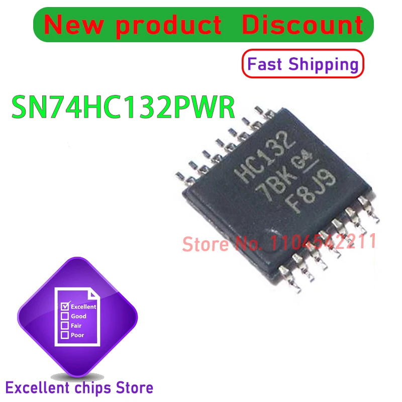 SN74HC132PWR  HC132 TSSOP-14 New Original 74HC132PW 10PCS-500PCS/LOT