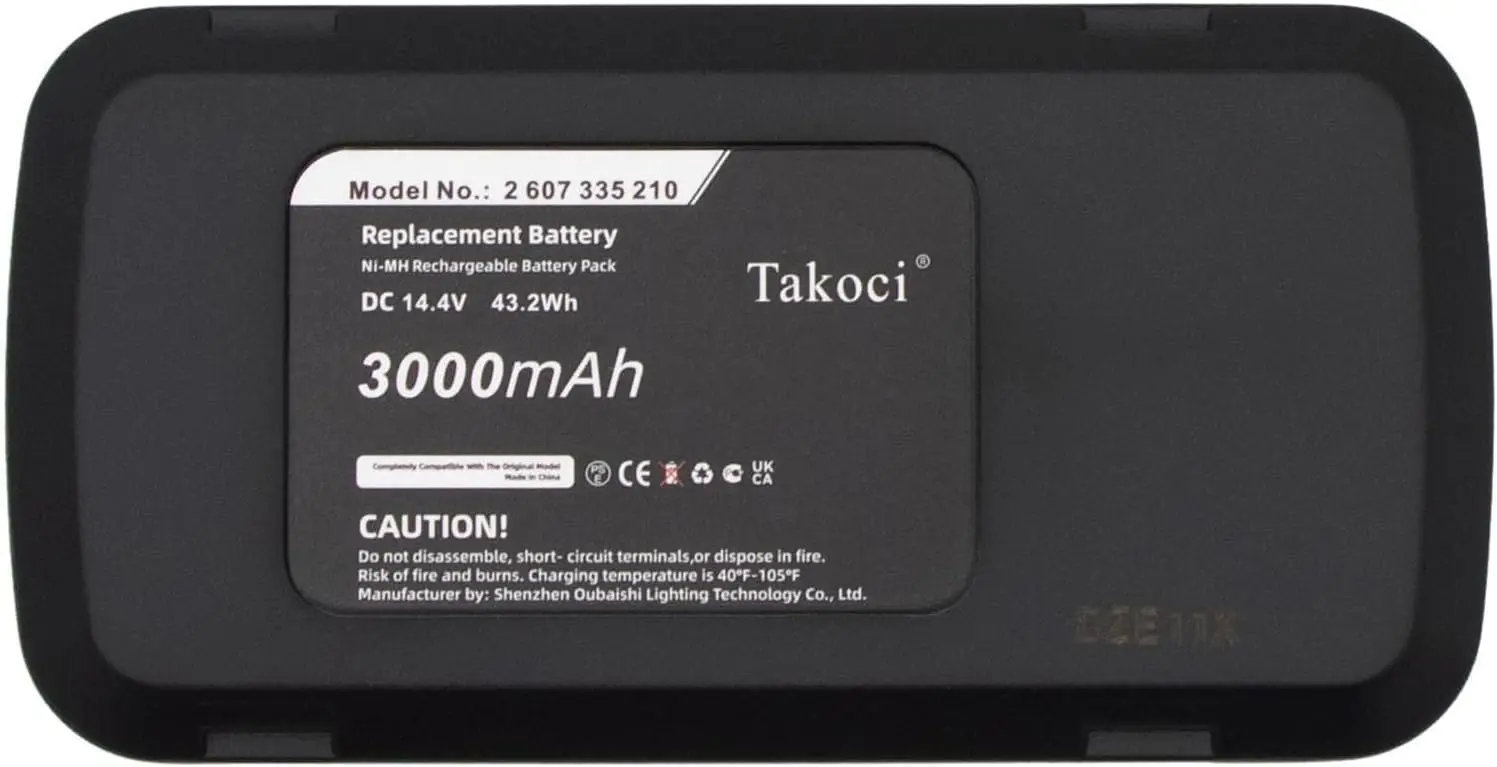 Replacement Battery for BOSCH  VPE-2 2 607 335 252 BAT015 2 610 995 883 2 607 335 210 26156801 14.4 Volt 26156801 PSR14.4VES-2