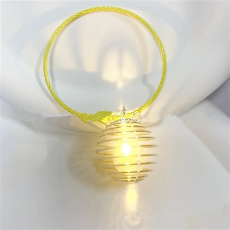 20 قطعة Led قلادة ملونة ضوء المفاتيح شجرة عيد الميلاد الديكور حلقة رئيسية بطارية تعمل بالطاقة هدية مزخرفة الملحقات
