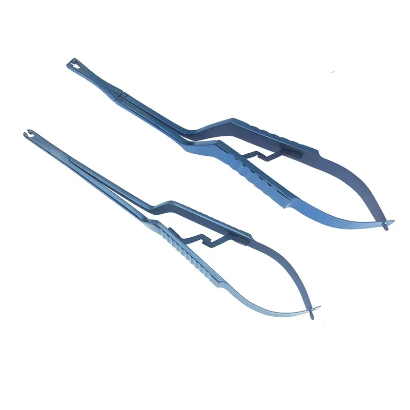 Titanium Microscopic Cerebral Artery LIU Clamp Tongs With Lock Brain Aneurysm Forceps Straight Curved Vascular Clip
