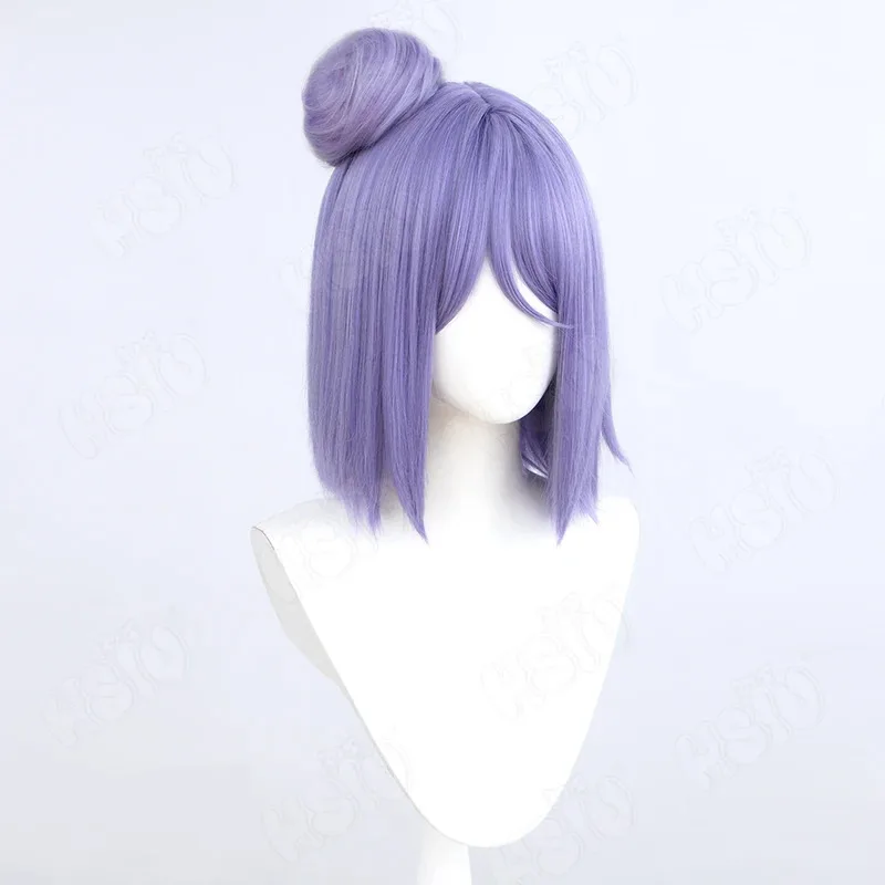 Anime Konan Cosplay Wig 40CM purple short hair Heat Resistant Synthetic Wig Game cosplay Wig anime cosplay Wig