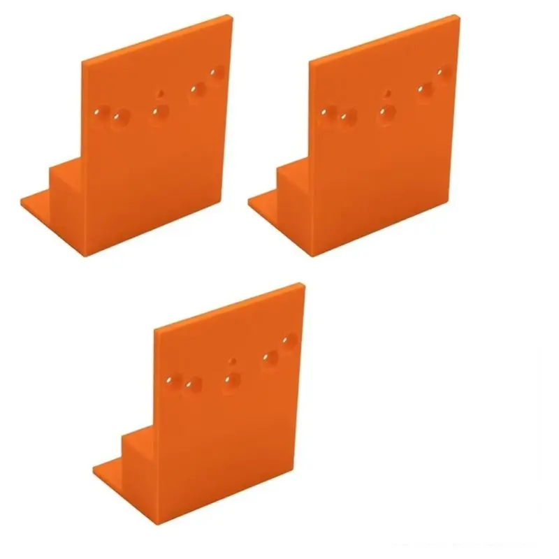 AB34-Precision Tool For Cabinet Assembly For Wardrobe Side Installation Stepped Positioning Plate Orange Plastic Hinge Mounting