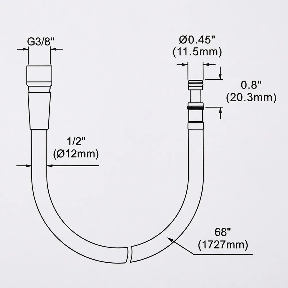 Grey Nylon Kitchen Faucet Sprayer Hose Replacement Quick Connect Leakproof Flexible Pull Down Tube For Sink Tap DIY Home Repair