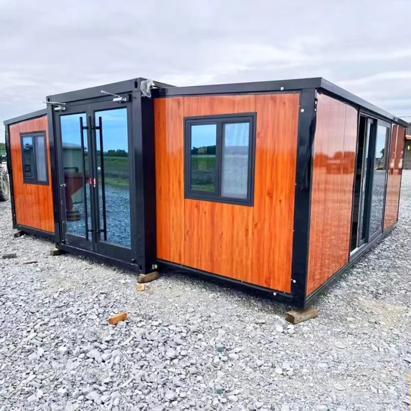 Tiny House Prefabricated Container House Fully Equipped Double-Wing Expandable Mobile House  Tiny Homes Triangle Hotel