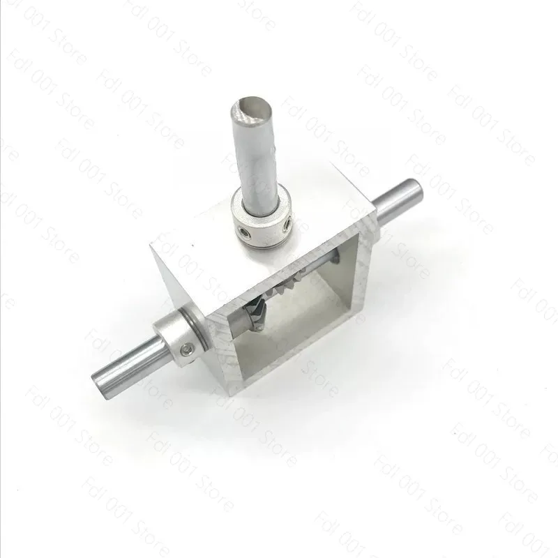 90 Degree Right Angle Gearbox 1 to 1 Bevel Gear Drive Module with Dual Output Shaft