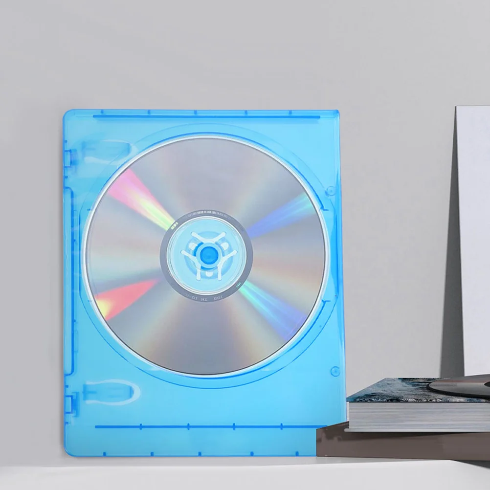 

10Pcs Rectangular Cd Dvd Case Translucent Storage Organizer Portable Disc Holder Box Multiuse Household Packing Cases