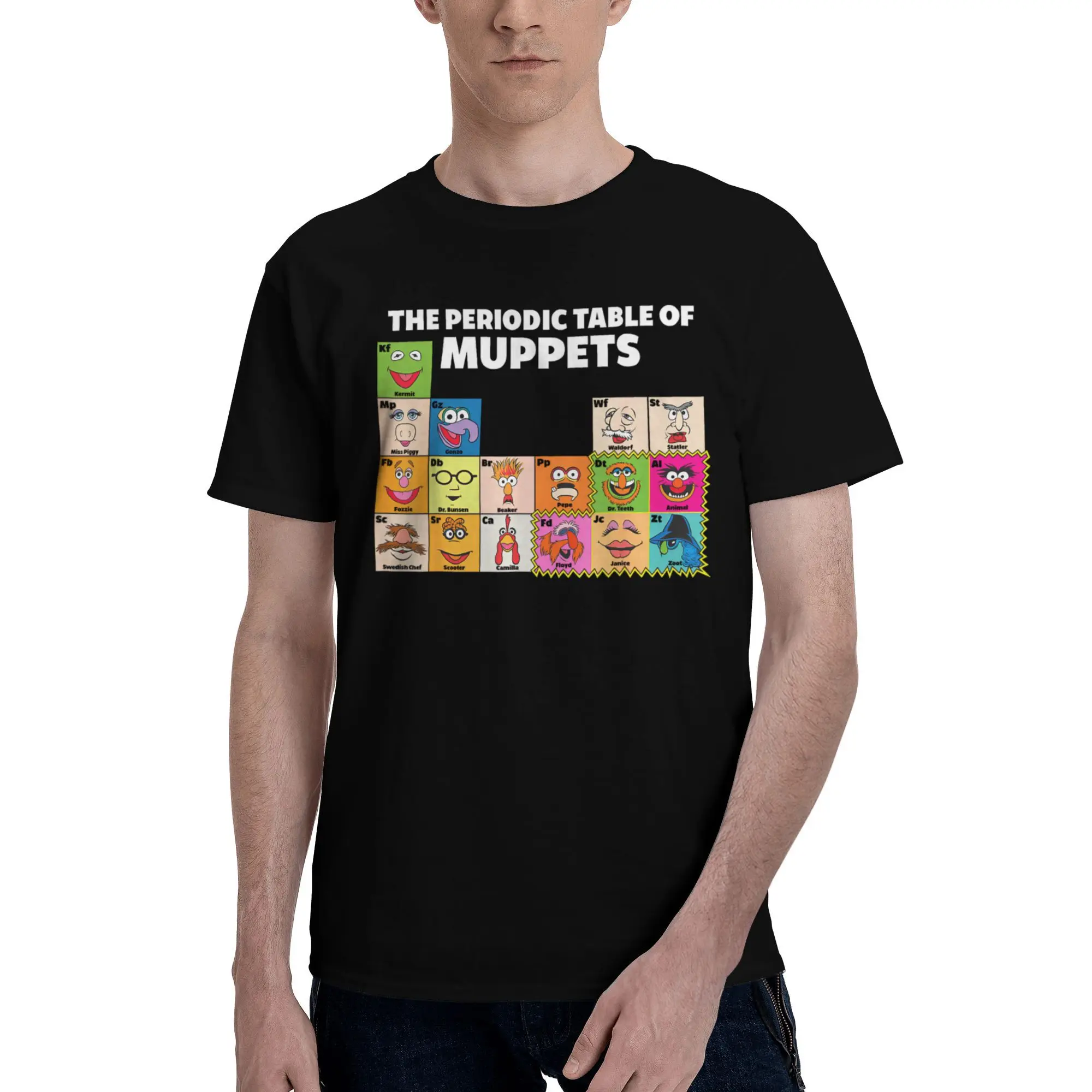 

Mens Womens The Muppets Periodic Table Of The Muppets Shirt Cotton Graphic Printed Tee Shirts Top Clothing
