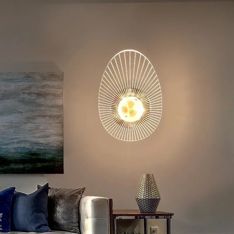 Led Wall Lights Acrylic Shell Lamp Modern Living Room Bedroom Walkway Indoor Sconce  Lamps Lighting Aisle Home Decoration