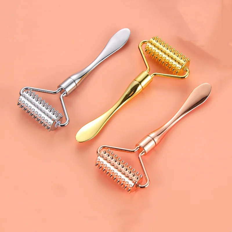 1 قطعة إبرة صغيرة عصا تدليك الوجه الفولاذ المقاوم للصدأ تدليك الوجه الأسطوانة غوا شا أداة الوجه كامل الجسم الجمال سبا أدوات العناية بالبشرة #5