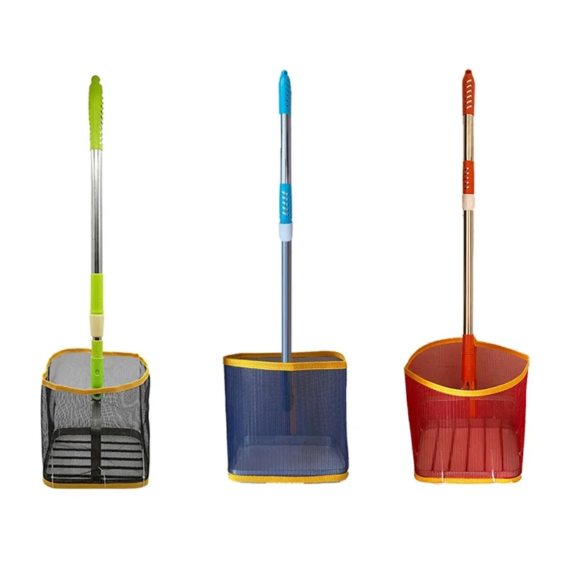 140-Ball Capacity Ping Pong Collector, Telescopic Stainless Steel Retriever with Adjustable Head for Multi-Ball Training