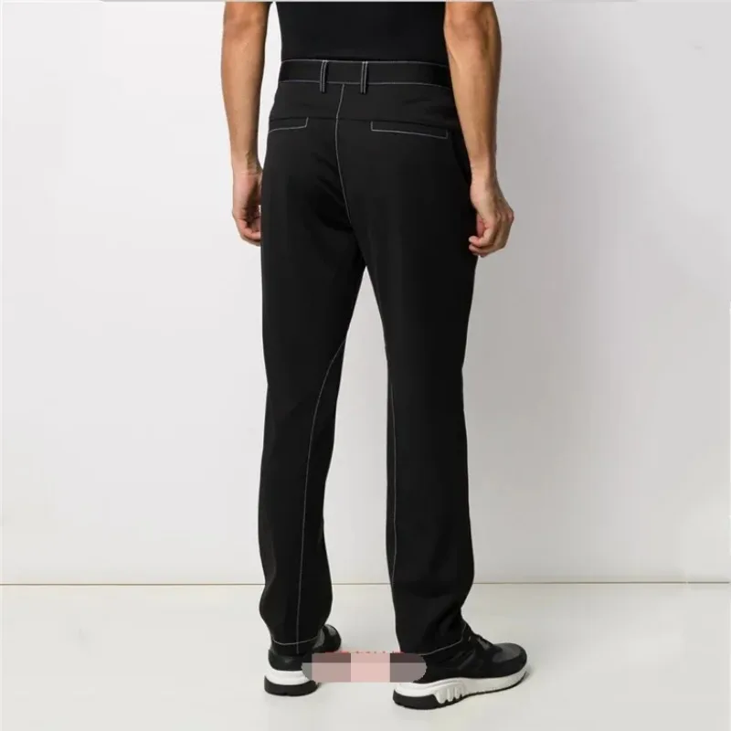 Pantalones holgados con cremallera para hombre, Pantalones rectos, versátiles, guapos, británicos, grandes, casuales, a la moda, personalizados, nuevo, otoño