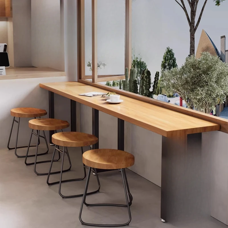 

commercial catering store, convenience store supermarket wall and window bar table and chair combination 1213