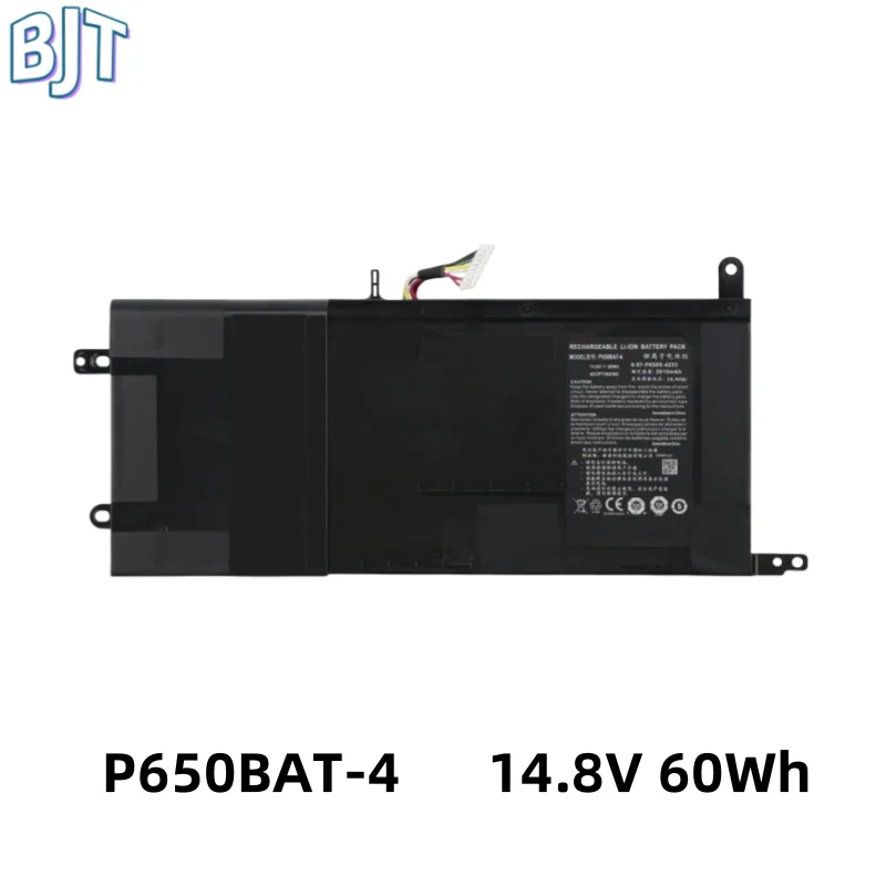 New P650BAT-4 Laptop Battery 14.8V 60Wh For Clevo P650RA P650SA P650SE P650SG P651SA P655RE3 For SAGER NP8650 NP8651 NP8652