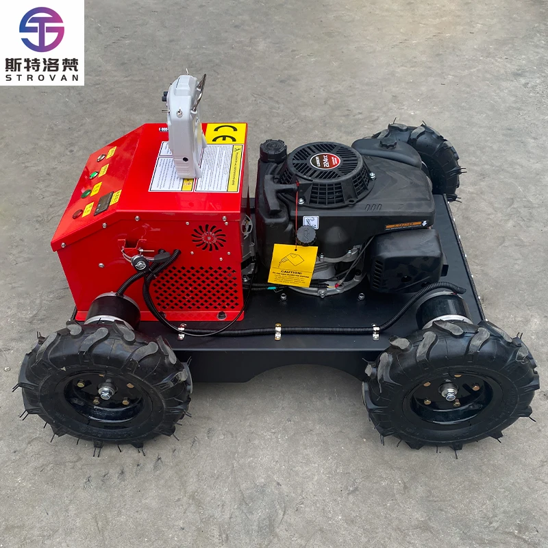 STLF Neu eingetroffener, vierrädriger Rasenschneider, ferngesteuerter Rasenmaschine mit grobem Gelände