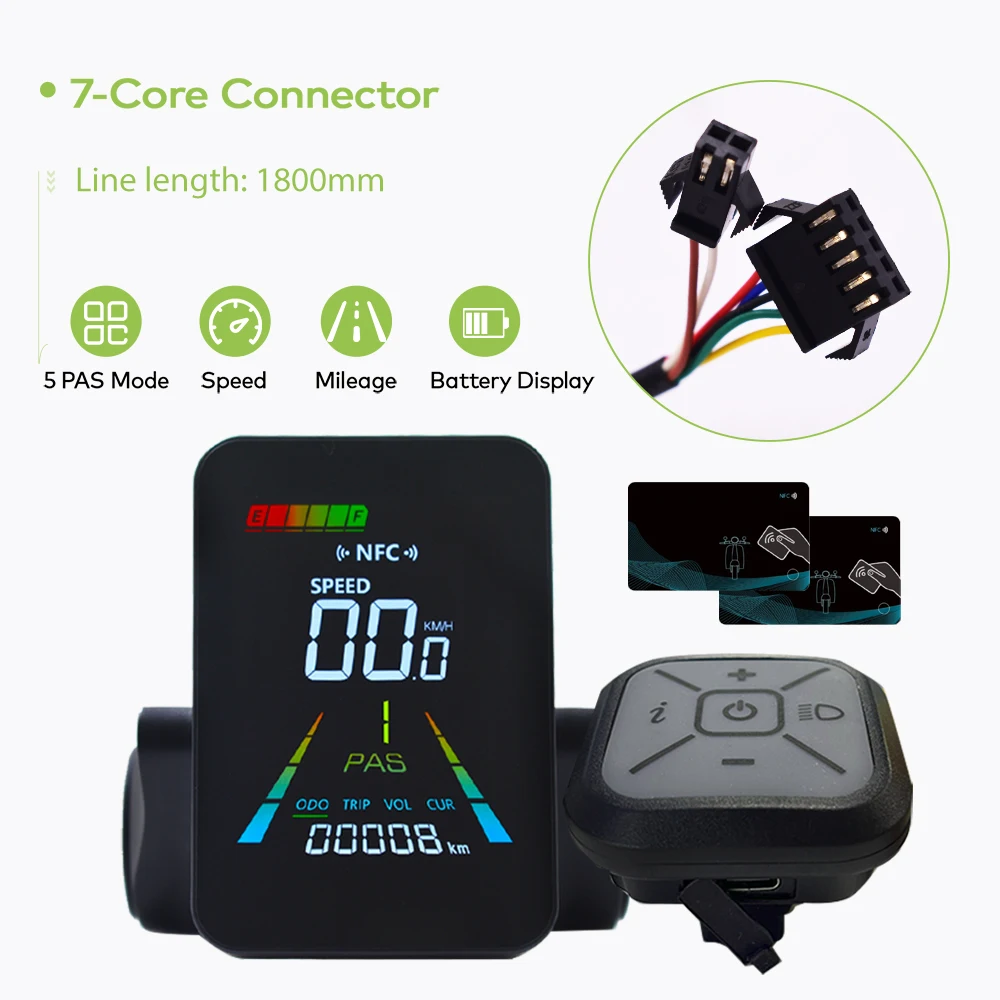 F3【UART2】Turn On The NFC Fatbike-scherm E Bike LCD-scherm Elektrische scooter Snelheidsmeter Fietsaccessoires Fietscomputer