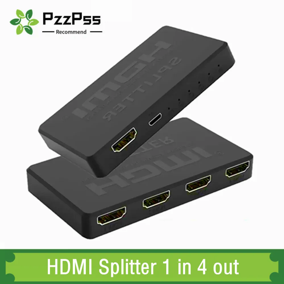 4x1 HDMI-compatible Video Switcher HD 4K HDMI Splitter 1 in 4 out HDMI Switch 2x1 HUB Adapter For PS4 Laptop Monitor Projector