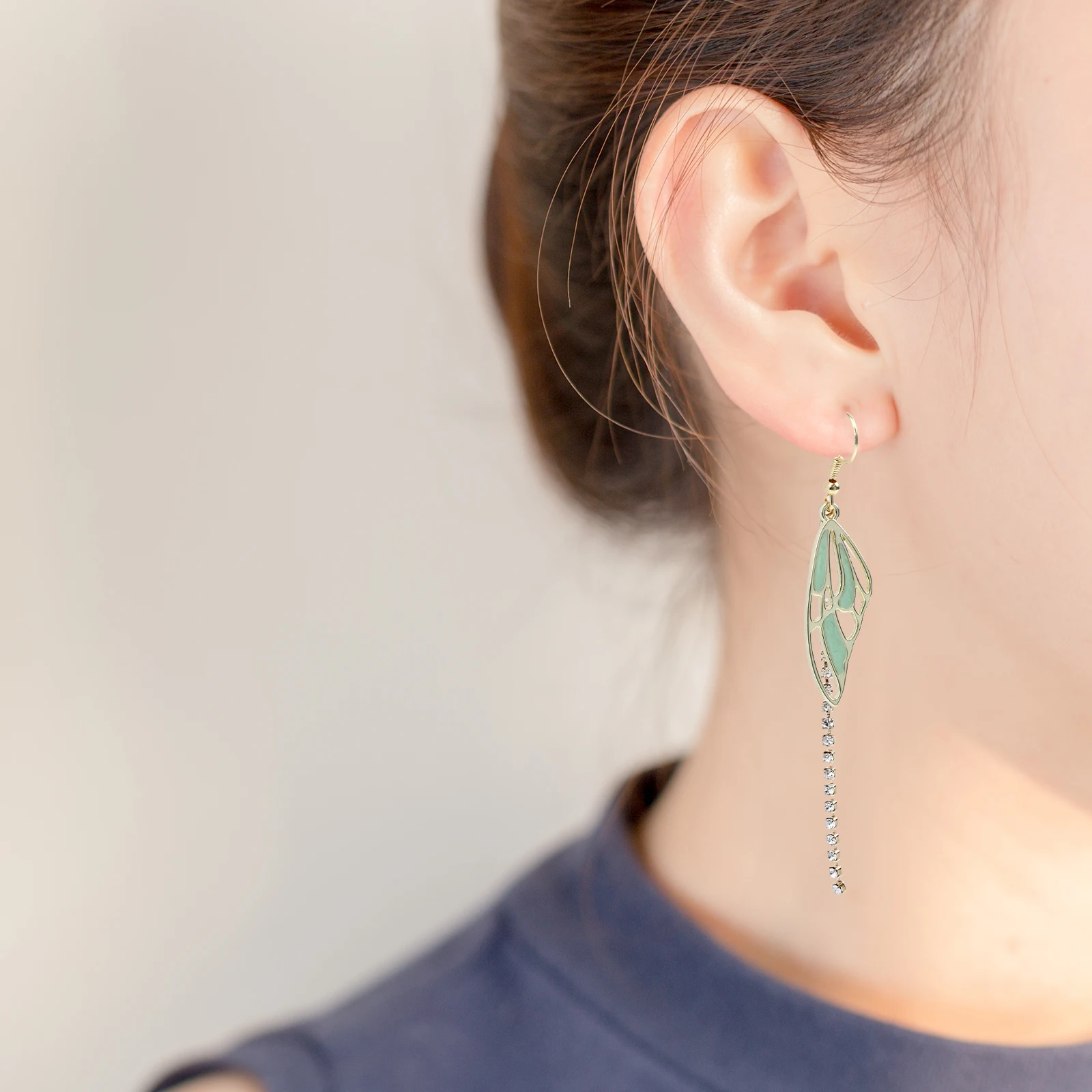 

1Pair Long Tassel Earrings Butterflies Wings Unique Design Elegant Ear Drops Lady Jewelry Tassel Earring Ear Dangle