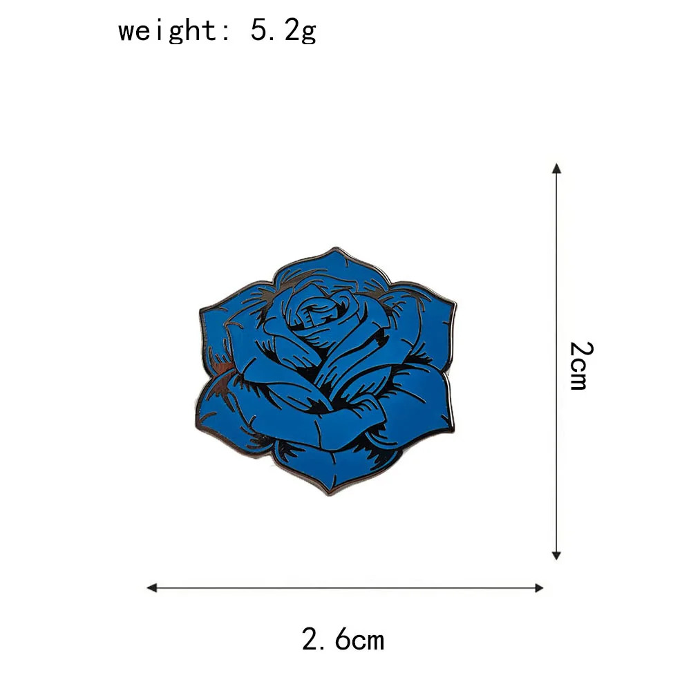 J-Pop Sänger Ado Emaille-Pin Blaue Rose Brosche Offizielles Logo Metall-Abzeichen Klassische Musik Anstecknadeln Konzert-Merchandise Fangeschenk – Detail 2