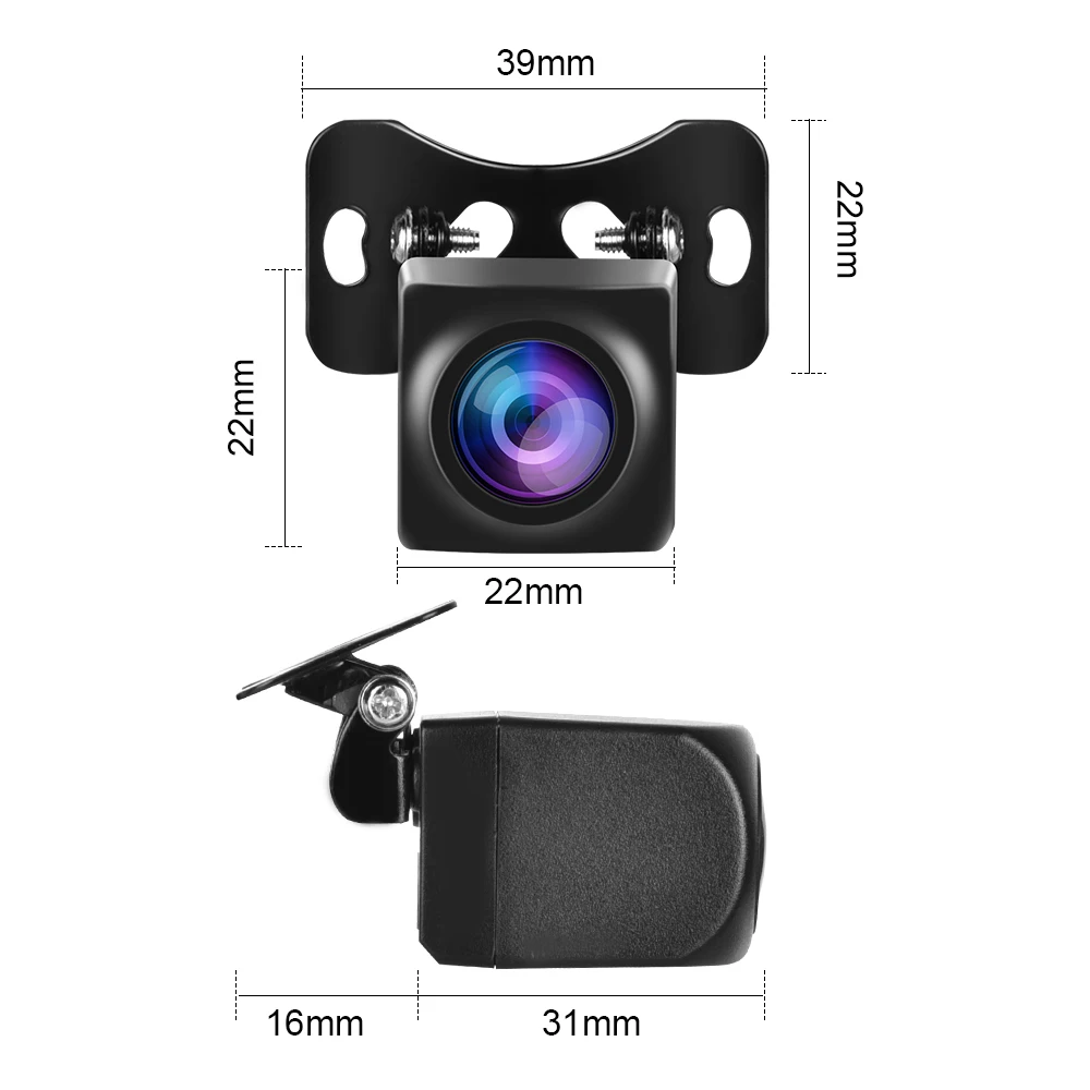 Leekooluu 4 Pin AHD 1080P Car Rear View Camera Night Vision Video Camera Wide Angle Parking Camera for Car Mirror Dash Cam