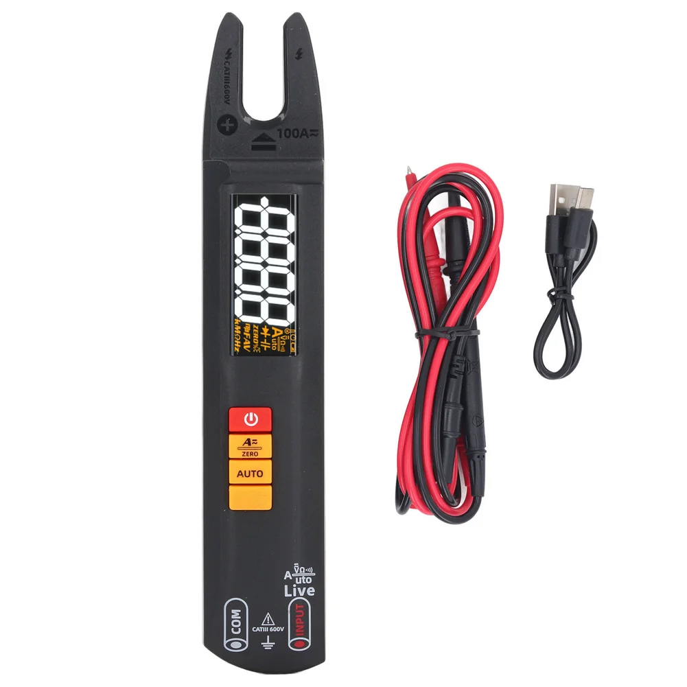 U0 Fork Type Clamp Meter for Direct Current Testing Auto AC DC Voltage Identification and Neutral Live Wire Differentiation