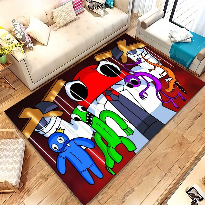 Thriller Cute R-Rainbow Friends Game Non-Slip Large Area Rug for Living Room,Bedroom Playroom Carpet Mat for Sofa,Home Decor