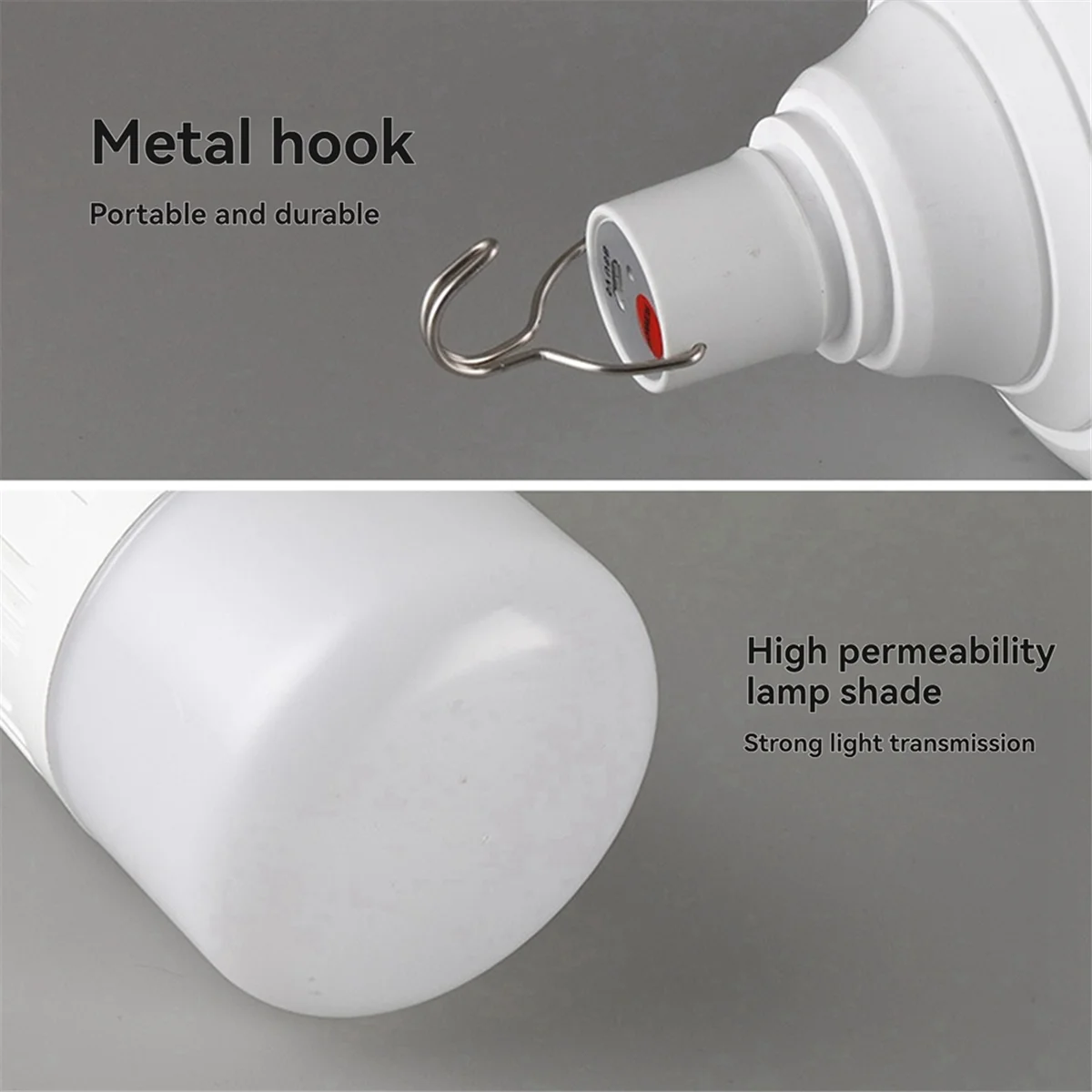 N18r ao ar livre de carregamento usb lâmpada lanterna luz emergência gancho acampamento pesca luz portátil pendurado luz