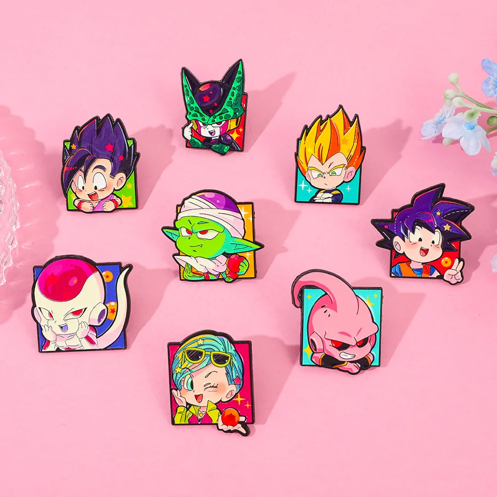 Cute Q‑Version Fighting Anime Character Enamel Pins Warrior Figure Alloy Brooch Badge for Backpack Lapel Jacket Collectible Gift