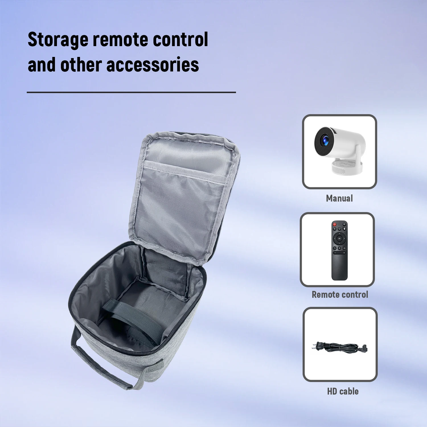 Velec Projector Bluetooth Speaker Protection Storage Accessories - Portable Protective Case Box for HY300 Ultra HY300 Pro+