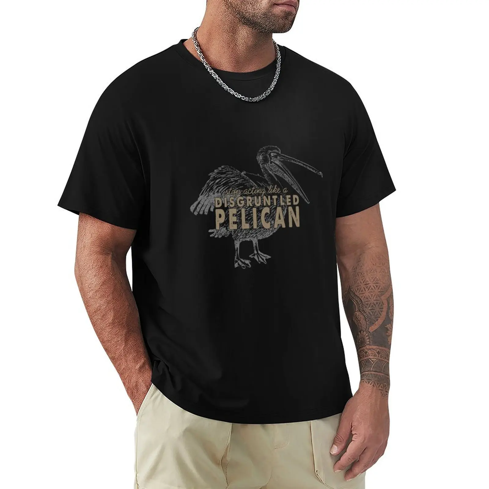 Disgruntled Pelican T-Shirt street wear shirts graphic tee oversized anime men t shirt