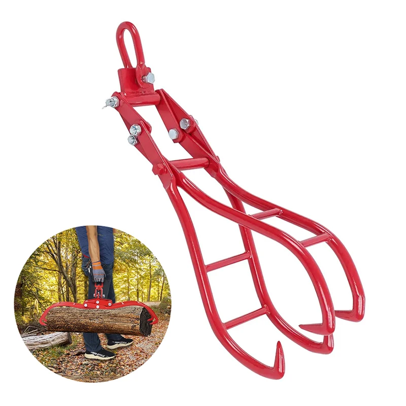 4 Claw Timber Log Lifting Logging Tongs Grabber Tong Heavy Duty Steel Lumber Skidding Lifting Clamps 28\