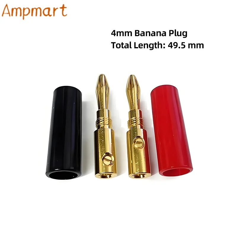 Ampmart Massiver Kupfer Vergoldeter Bananenstecker, 4mm, für Lautsprecher, Verstärker und Lautsprecherkabel – Detail 2