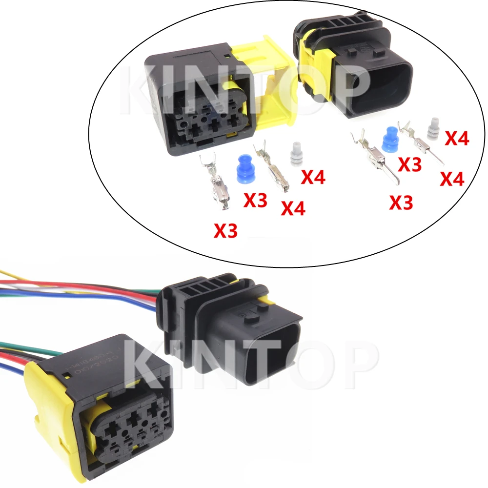 1 Set 7 Pins Composite Connector 1-1418480-1 1-1703648-1 New Energy Auto Waterproof  Socket AC Assembly 1-1703856-1 0-1418395-2