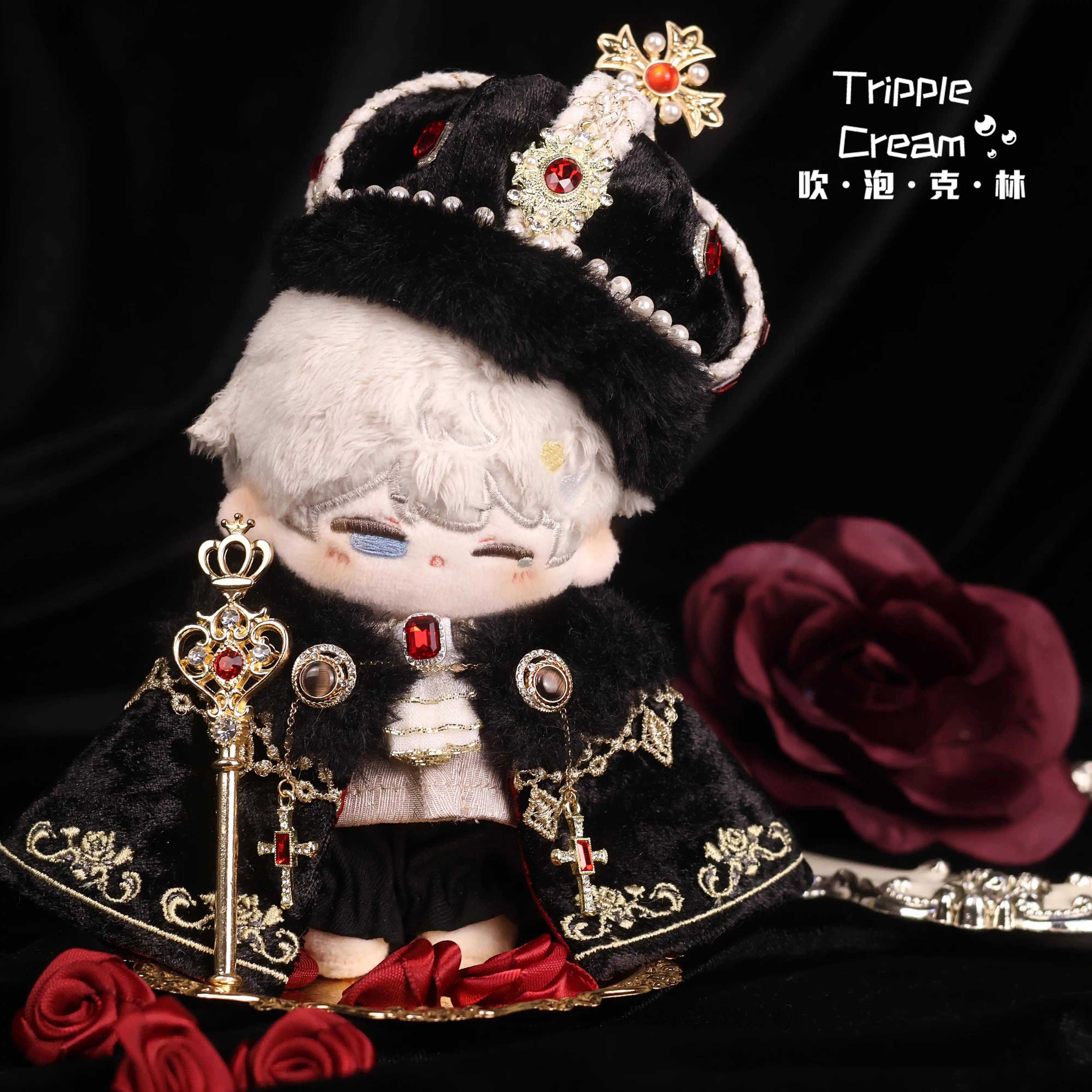 Ropa para muñecas de 20cm, príncipe Caballero, coronación, corona, Palacio, gemas, muleta, traje, accesorios para muñecas, juguete de Anime, Gif