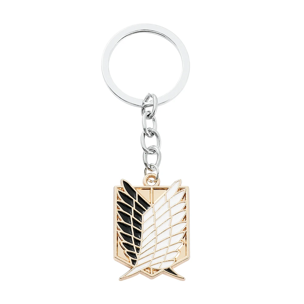 Anime Attack on Titan Emaille-Abzeichen Anhänger Dekoration Metall-Schlüsselanhänger für Frauen Männer Schmuck Accessoires Geschenk