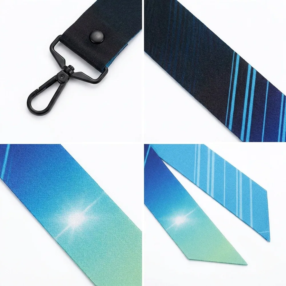 Decorative Ski Streamer Ribbon Pendant for Ski and For Snowboard Featuring Sturdy Carabiner Lightweight Polyester