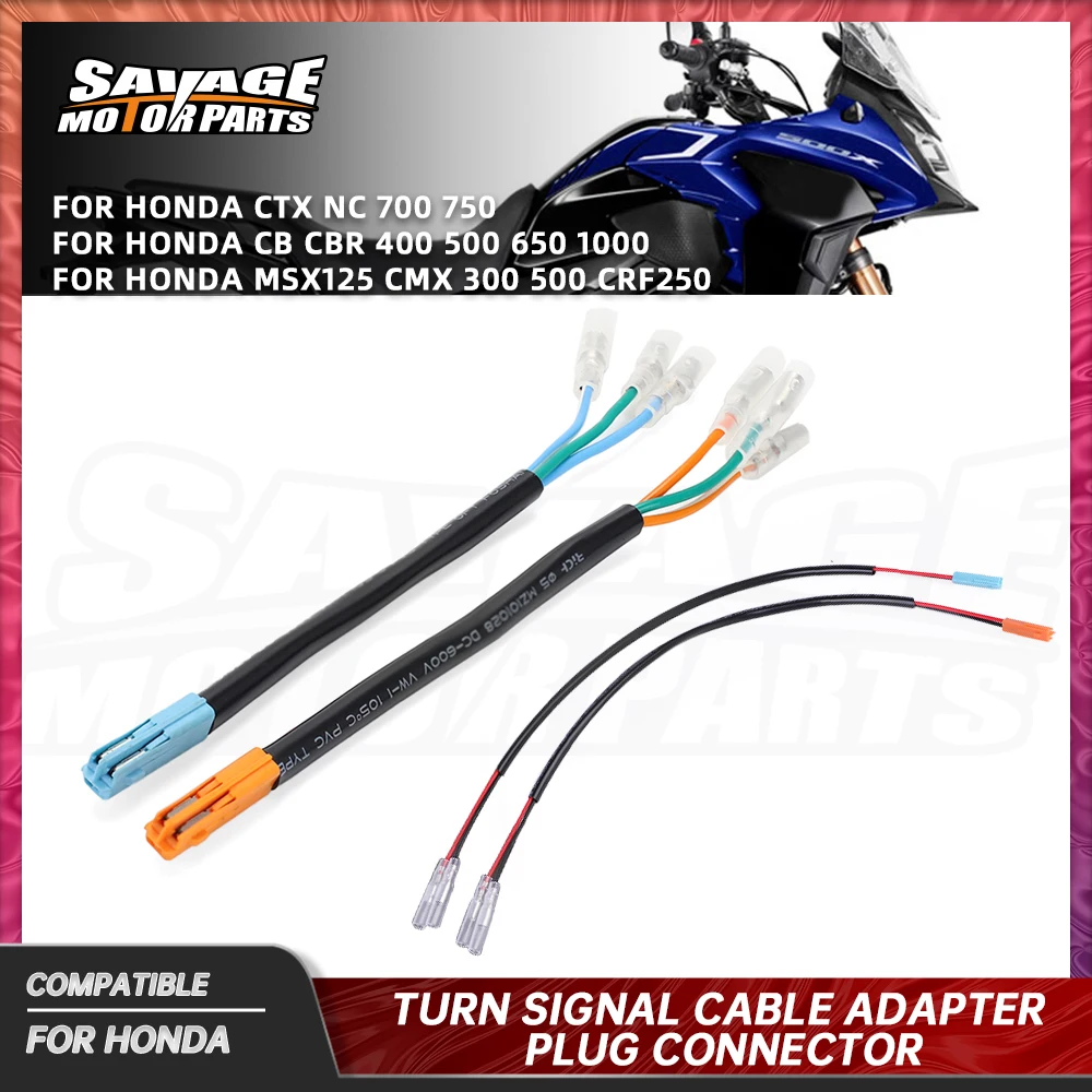 

For HONDA CBR650R Turn Signal Cable Adapter Plug Connector NC750 CBR CB 1000 600 500 400 F/X/RR MSX125 Grom CRF250 CMX300 CTX700