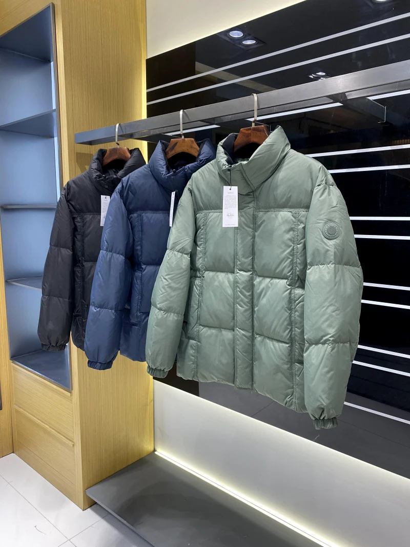 

Men's Casual High-Loft 90 down Jaet Winter Warmth Bread Clothes Stand Collar Duling Quilted Polyester Fiber Coat