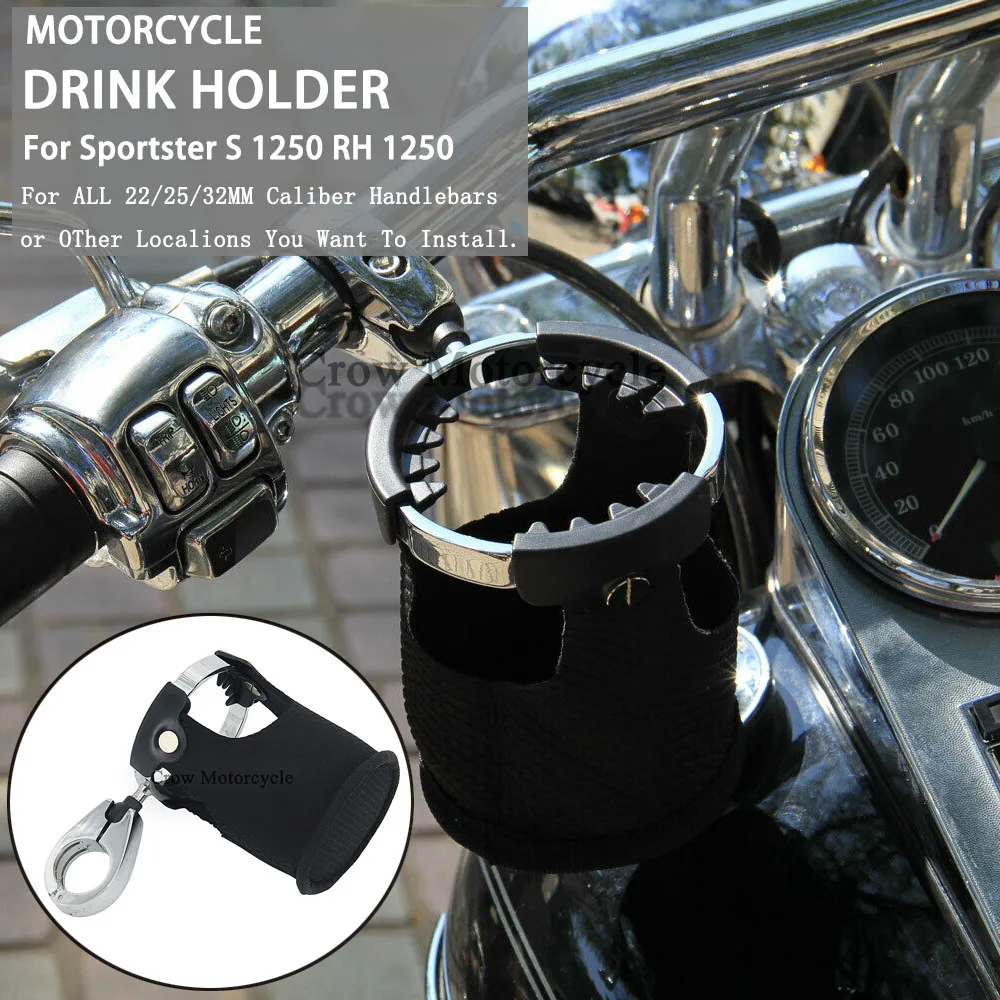 For Sportster S RH1250S RH 1250  2021 2022 New Motorcycle 22MM 25MM 32MM caliber roller handlebar Drink Cup Holder