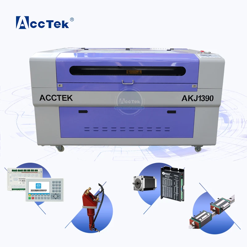 Reci 100W 150W MDF Rubber Plastic Paper-Supports DXF/LAS/PLT Formats CO2 Laser Cutter CNC Engraving Machine Stone Plywood Wood
