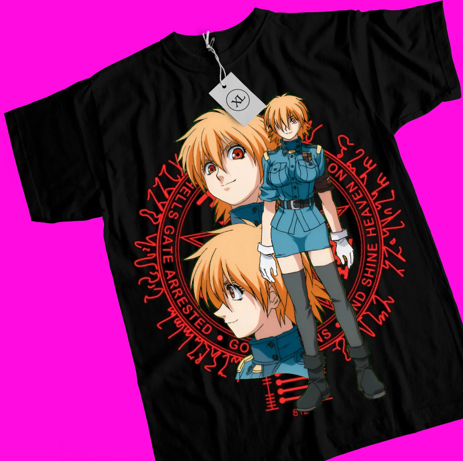 Unisex Hellsing Ultimate Seras Victoria Anime T-Shirt, Manga Waifu Shirt