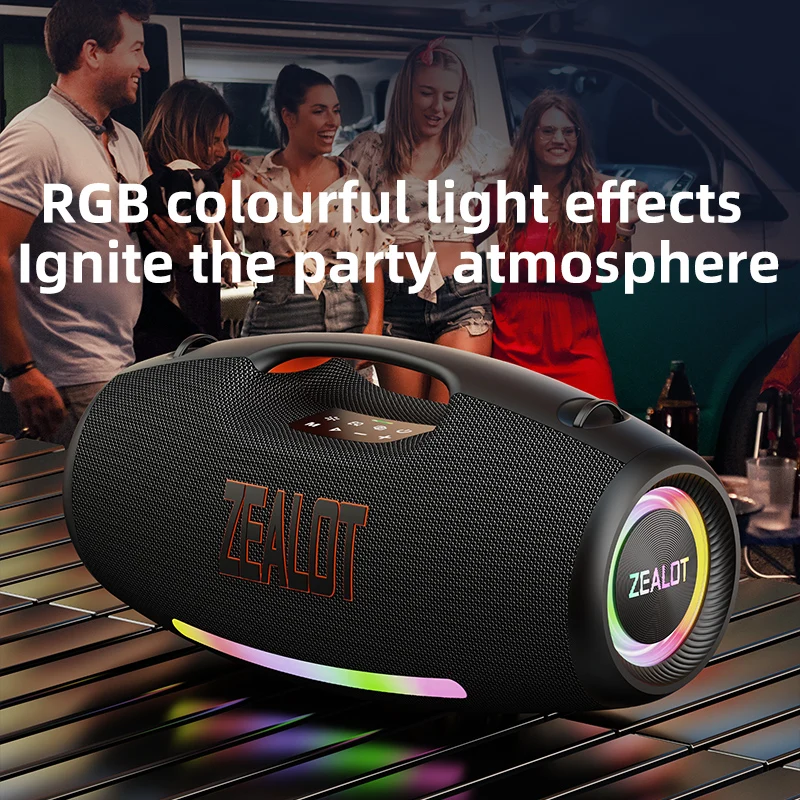 ZEALOT S89 ワイヤレススピーカー 250W ポータブル アウトドア RGB
