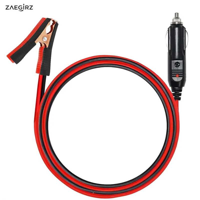 1.5m/5Ft Cigarette Lighter Plug to Alligator Clip Cable for Jackery ALLPOWERS EcoFlow Anker Bluetti to 12V Car Lead-acid Battery