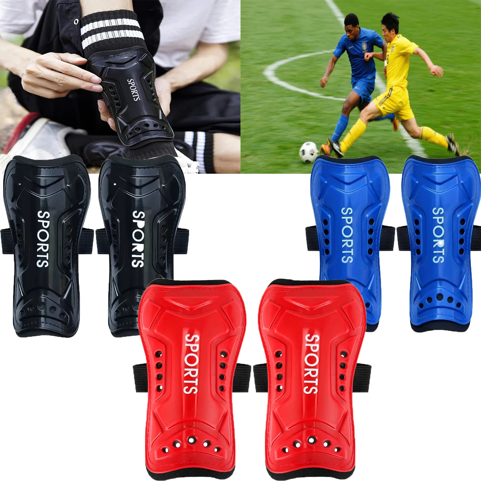 1 Pairs Football Shin Protection Board Training Crashproof Calf Protectior Leg Sleeves Children Teens Football Tibia Safety Shin