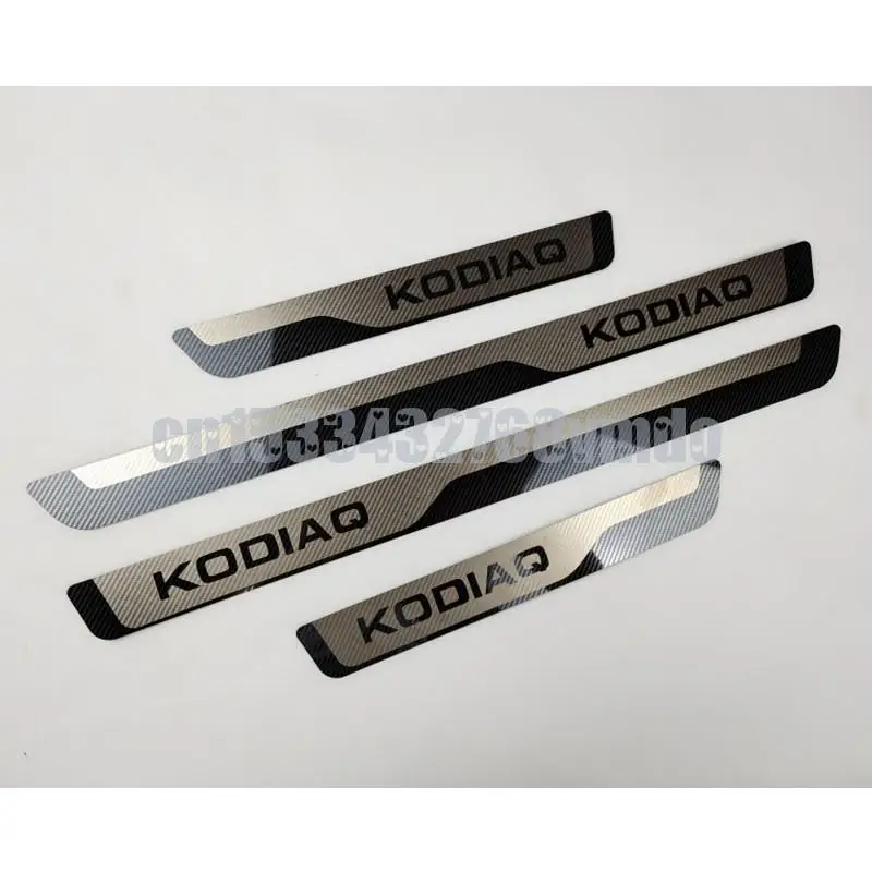 for Skoda KODIAQ 2018-2021 Car-styling Stainless Steel Scuff Plate/Door Sill Door Sill Scuff Plate Welcome Pedal