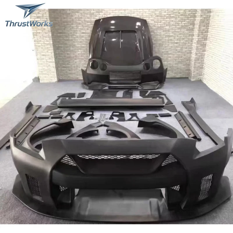 ThrustWorks Premium Accessories 08-18GTR R35 Upgr And Modification Semi-Carbon Fiber Kit Car Data Matc High Quality New