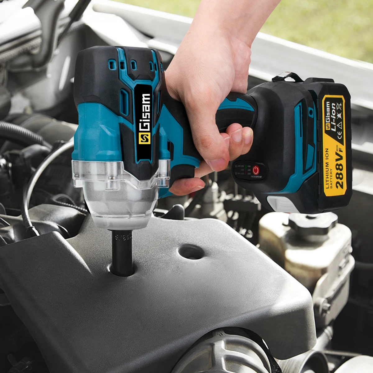 Imagem -02 - Brushless Elétrica Impact Wrench Chave de Fenda sem Fio Ferramentas Elétricas para Makita Bateria 18v 320n.m Torque 2