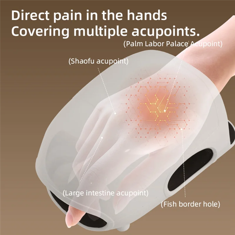 ABVI-Hand Heat Compress Massager Heated Air Pressure Massager Electric Hand Massager For Finger Joints For Arthritis